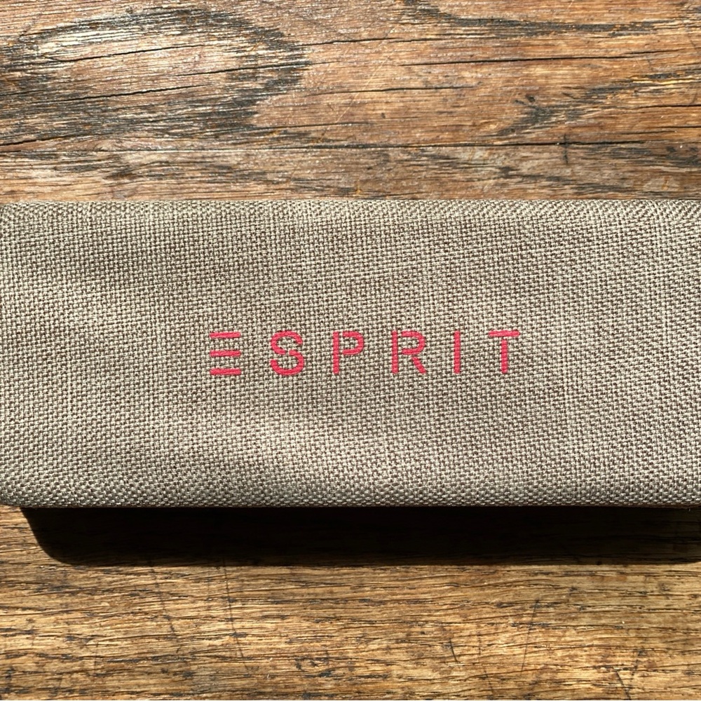 Esprit beige canvas glasses case with unbranded sunglasses